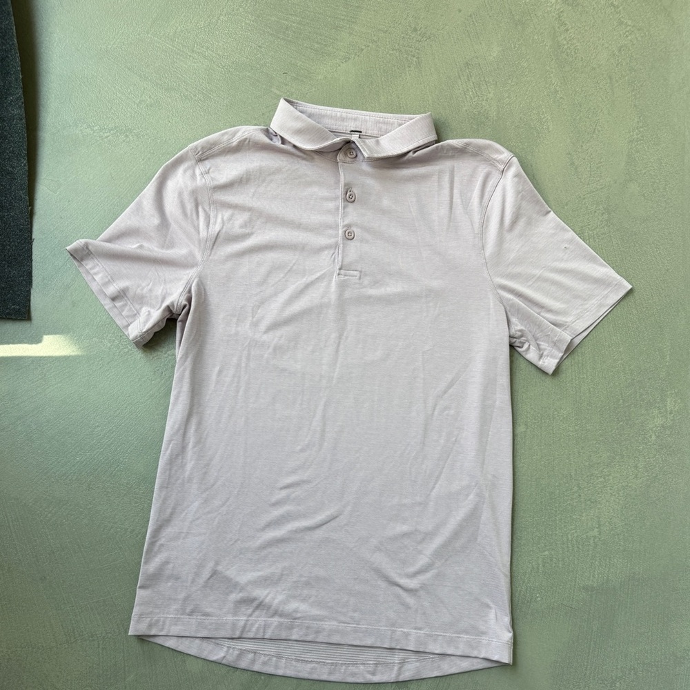 lululemon athletica Light Gray Polo Shirt